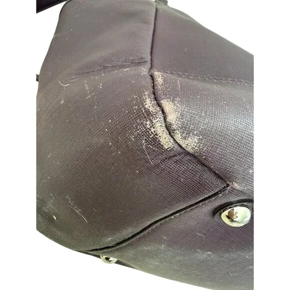 Coach Women's Bag Eggplant Purple Leather Straps Baby Diaper Bag Travel 26353 - Picture 9 of 12